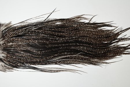 HBGS-6282 Hebert Dry Fly Hackle, Bronze Grade Saddle Variant Ties Sizes 14-16