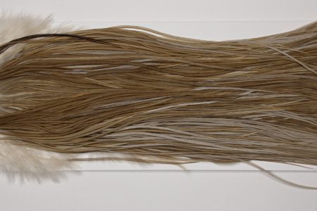 HSGS-8278 Hebert Dry Fly Hackle, Silver Grade Saddle Medium Brown Dun Ties Sizes 12-16