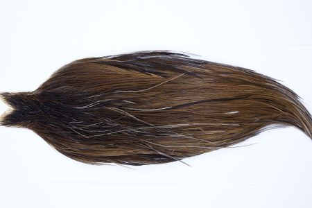 9867 – JimsFlyCo Dry Fly Hackle, Brown Dun #1 Grade Rooster Cape, Ties Sizes 10-20