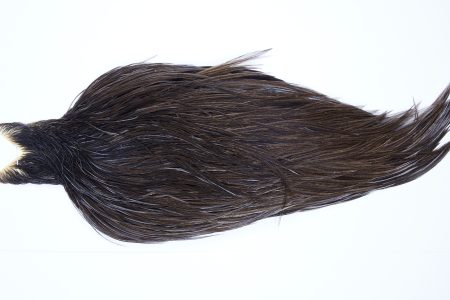 9893 – JimsFlyCo Dry Fly Hackle, Brown Dun #2 Grade Rooster Cape, Ties Sizes 10-18