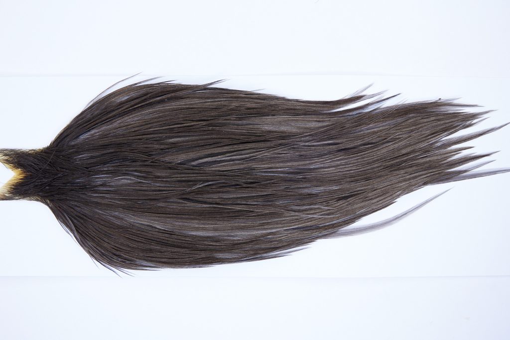 9723 JimsFlyCo Dry Fly Hackle Grade 2 Rooster Saddle Grey Dun Ties Size 10-22