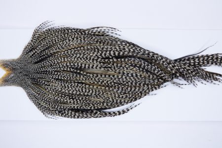 9923 – JimsFlyCo Dry Fly Hackle, Grizzly Variant #2 Grade Rooster Cape, Ties Sizes 10-20