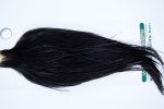 1042 Hebert Dry Fly Hackle, Silver Grade Rooster Cape Black Ties Sizes 12-22