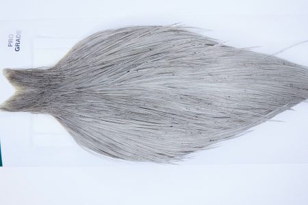 1203 Hebert Dry Fly Hackle, Pro Grade Rooster Cape Light Grey Dun Ties Sizes 10-20