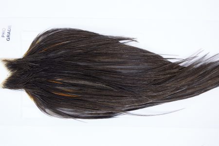 1219 Hebert Dry Fly Hackle, Pro Grade Rooster Cape Black Ties Sizes 12-22
