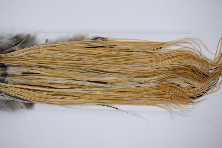 1323 Hebert Dry Fly Hackle, Silver Grade 12-14 Light Ginger Ties Sizes 12-14