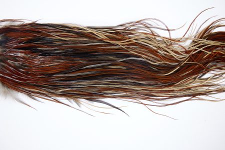 1335 Hebert Dry Fly Hackle, Silver Grade Rooster Saddle Furnace Ties Sizes 16-18