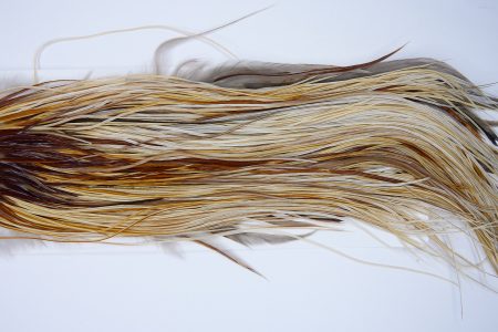 1794 Heritage Dry Fly Hackle, 1 Grade Rooster Saddle Honey Dun Ties Size 14-16