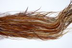 1837 Heritage Dry Fly Hackle, 1 Grade Rooster Saddle Barred Ginger Ties Size 14-16