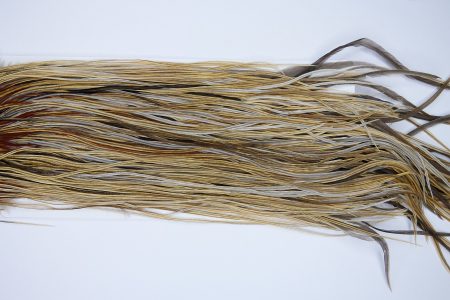 1874 Heritage Dry Fly Hackle, 2 Grade Rooster Saddle Honey Dun Ties Size 14-16