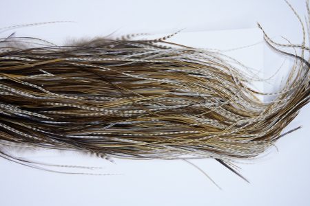 1898 Heritage Dry Fly Hackle, 2 Grade Rooster Saddle Variant Ties Size 14-16