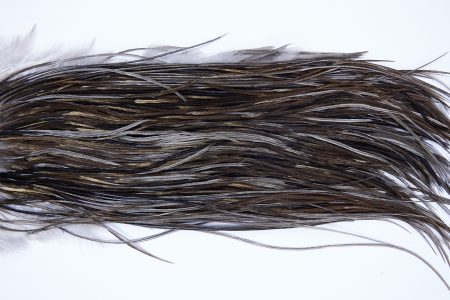 2153 Yellowstone Dry Fly Hackle, 1 grade Rooster Saddle Dark Dun Ties Size 12-16