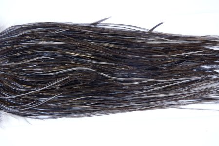 2265 Yellowstone Dry Fly Hackle, 2 grade Rooster Saddle Dark Dun Ties Size 14