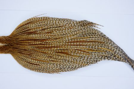 2370 Yellowstone Dry Fly Hackle, 1 grade Rooster Cape Barred Ginger Ties Size 8-20