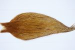 2371 Yellowstone Dry Fly Hackle, 1 grade Rooster Cape Barred Ginger Ties Size 8-20