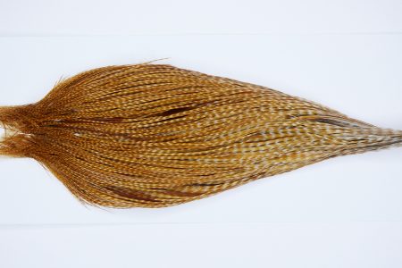 2441 Yellowstone Dry Fly Hackle, 2 grade Rooster Cape Barred Ginger Ties Size 8-20