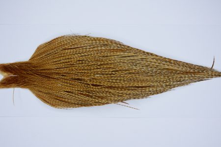 2445 Yellowstone Dry Fly Hackle, 2 grade Rooster Cape Barred Ginger Ties Size 10-20