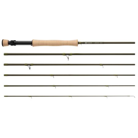 Fly Fishing Fly rod for traveling. Breaks down into 6 pieces for convenient storage. Great for trout fly fishing, spey fishing, dry flies, nymphing, streamers.