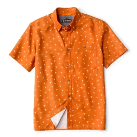 Orvis- Printed Tech Chambray Short-Sleeved Shirt