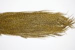 3297 Whiting Dry Fly Hackle, Bronze Grade Rooster Saddle Grizzly Golden Straw Ties Size 14-16