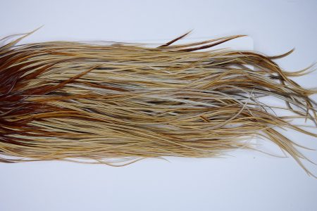 1871 Heritage Dry Fly Hackle, 2 Grade Rooster Saddle Honey Dun Ties Size 14-16