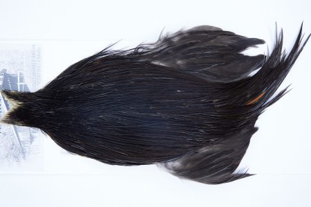 3555 Beaverkill Dry Fly Hackle, Rooster Cape Black Ties Size 10-22