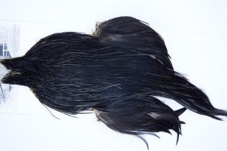 3556 Beaverkill Dry Fly Hackle, Rooster Cape Black Ties Size 10-18