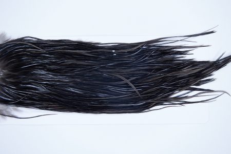 3604 Beaverkill Dry Fly Hackle, Rooster Saddle Black Ties Size 12-14
