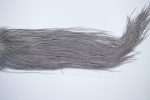 3682 Hebert Dry Fly Hackle, Gold Grade Rooster Saddle Medium Grey Dun Ties Size 14