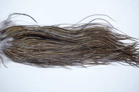 3775 Heritage Dry Fly Hackle, 1 Grade Rooster Saddle Heritage Dry Fly Hackle, Dun Ties Size 14