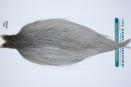 3871 Hebert Dry Fly Hackle, Pro Grade Rooster Cape Light Grey Dun Ties Size 8-20