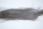 3971 Hebert Dry Fly Hackle, Bronze Grade Rooster Saddle Dark Grey Dun Ties Size 12-16