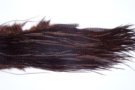 4096 Whiting Dry Fly Hackle, Bronze Grade Rooster Saddle Grizzly Coachman Brown Ties Size 16-18