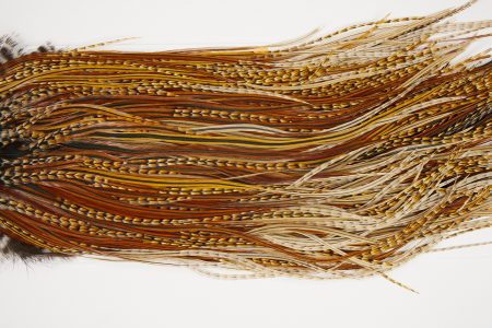 4393 JimsFlyCo Dry Fly Hackle Grade 1 Rooster Saddle Cree Variant Ties Size 12-14