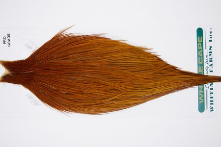 4494 Hebert Dry Fly Hackle Pro Grade Rooster Cape Light Brown Ties Size 8-22