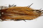 4516 Hebert Dry Fly Hackle Bronze Grade Rooster Saddle Barred Dark Ginger Ties Size 12-16 4516 Hebert Dry Fly Hackle Bronze Grade Rooster Saddle Barred Dark Ginger Ties Size 12-16