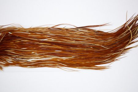 4572 Hebert Dry Fly Hackle Gold Grade Rooster Saddle Light Brown Ties Size 12-16