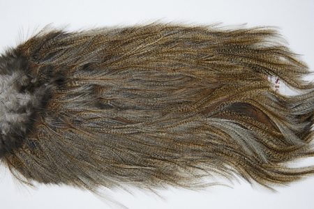 4704 Coq De Leon Dry Fly Hackle Bronze Grade Rooster Saddle Medium Pardo