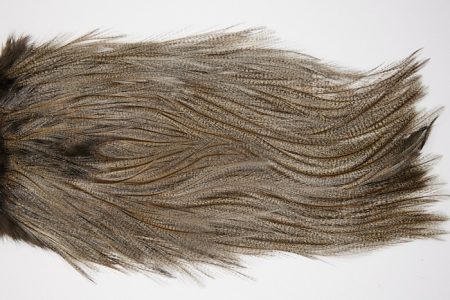 4730 Coq De Leon Dry Fly Hackle Silver Grade Rooster Saddle Medium Pardo