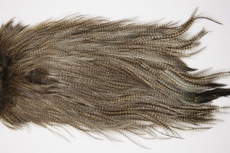 4732 Coq De Leon Dry Fly Hackle Silver Grade Rooster Saddle Light Pardo