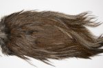 4738 Coq De Leon Dry Fly Hackle Silver Grade Rooster Saddle Dark Pardo