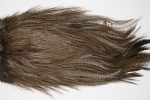 4740 Coq De Leon Dry Fly Hackle Silver Grade Rooster Saddle Dark Pardo
