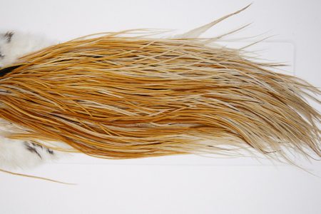 4769 Whiting Dry Fly Hackle Bronze Grade Rooster Saddle Medium Ginger Ties Size 14-18