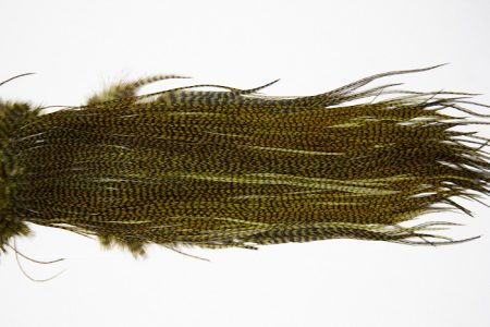 4772 Whiting Dry Fly Hackle Silver Grade Rooster Saddle Grizzly Dark Olive Ties Size 12-14