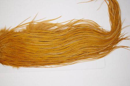 4774 Whiting Dry Fly Hackle Gold Grade Rooster Saddle Medium Ginger Ties Size 16-18