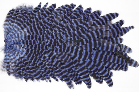 WHS19 Whiting Wet Fly Hen Saddle Grizzly Royal Blue