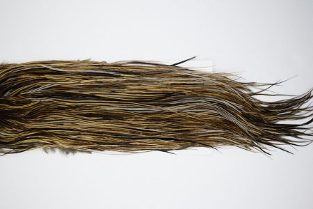 4757 Heritage Dry Fly Hackle  Grade 1 Rooster Saddle Vermiculated Badger Ties Size 12-14