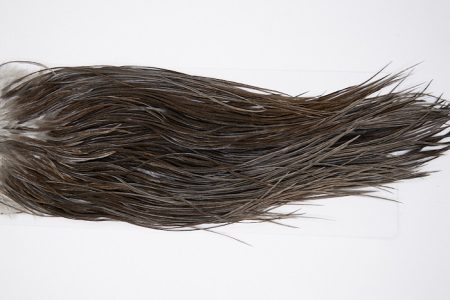 4821 Hebert Dry Fly Hackle Pro Grade Rooster Saddle Dark Grey Dun Ties Size 12-14