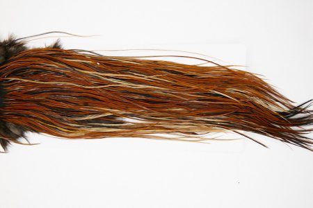 4826 Hebert Dry Fly Hackle Bronze Grade Rooster Saddle Furnace Ties Size 12-14