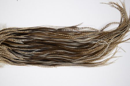 4831 Hebert Dry Fly Hackle Bronze Grade Rooster Saddle Dun Grizzly Ties Size 10-14